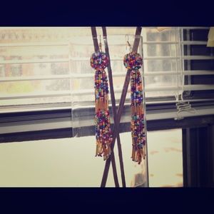 Beaded chandelier drops